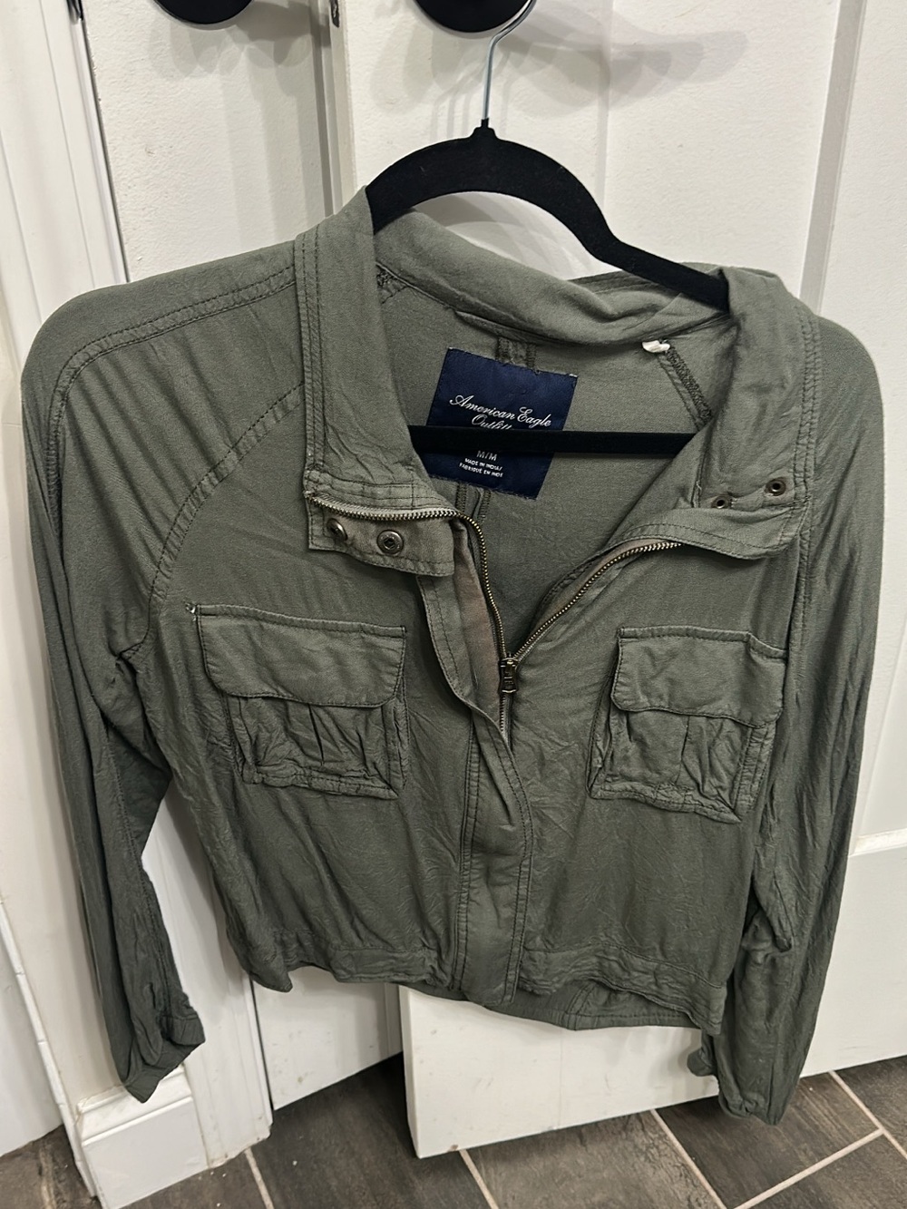 American Eagle Outfitters Olive Green Utility Jacket